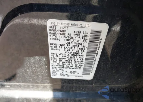 2012 Nissan Rogue S z USA, uszkodzony, nr VIN JN8AS5MT1CW605554